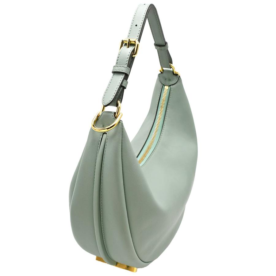 フェンディ FENDI グラフィ スモール ホーボーバッグ ショルダーバッグ 肩掛け ハンドバッグ レディース レザー グリーン ゴールド金具 8BR798_2