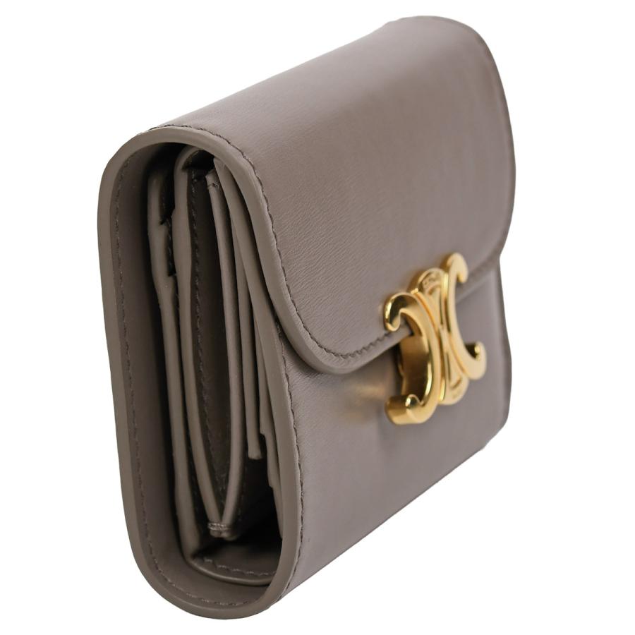 セリーヌ 三つ折り財布 トリオンフ スモールフラップ ウォレット グレー 財布 CELINE（セリーヌ） トリオンフ スモール フラップ ウォレット 三