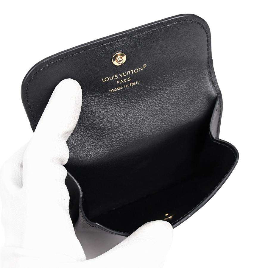 新品同様✨ルイヴィトン　小銭入れ　ケース　キルティング黒レザーゴールド金具 LOUIS VUITTON（ルイ・ヴィトン） カードケース ポルト カルト レクト