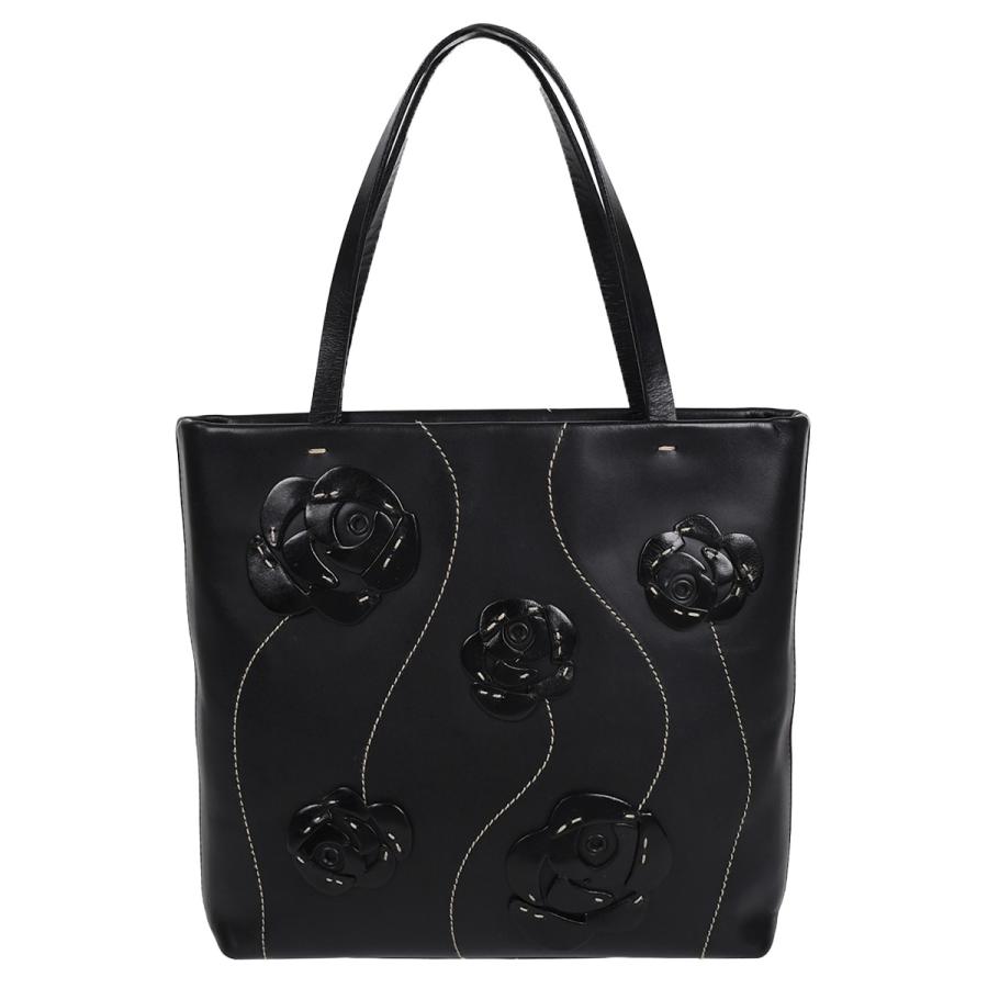 PRADA フラワープリント ハンドバッグ PRADA（プラダ） トライアングルロゴ ハンドバッグ ミニ トートバッグ