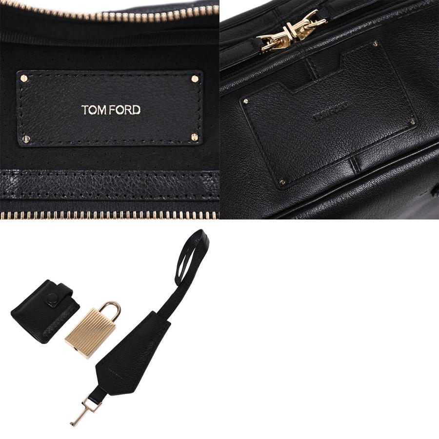 トムフォード TOM FORD ボストンバッグ トラベルバッグ 旅行バッグ 出張 メンズ レディース レザー ブラック 黒 ゴールド金具