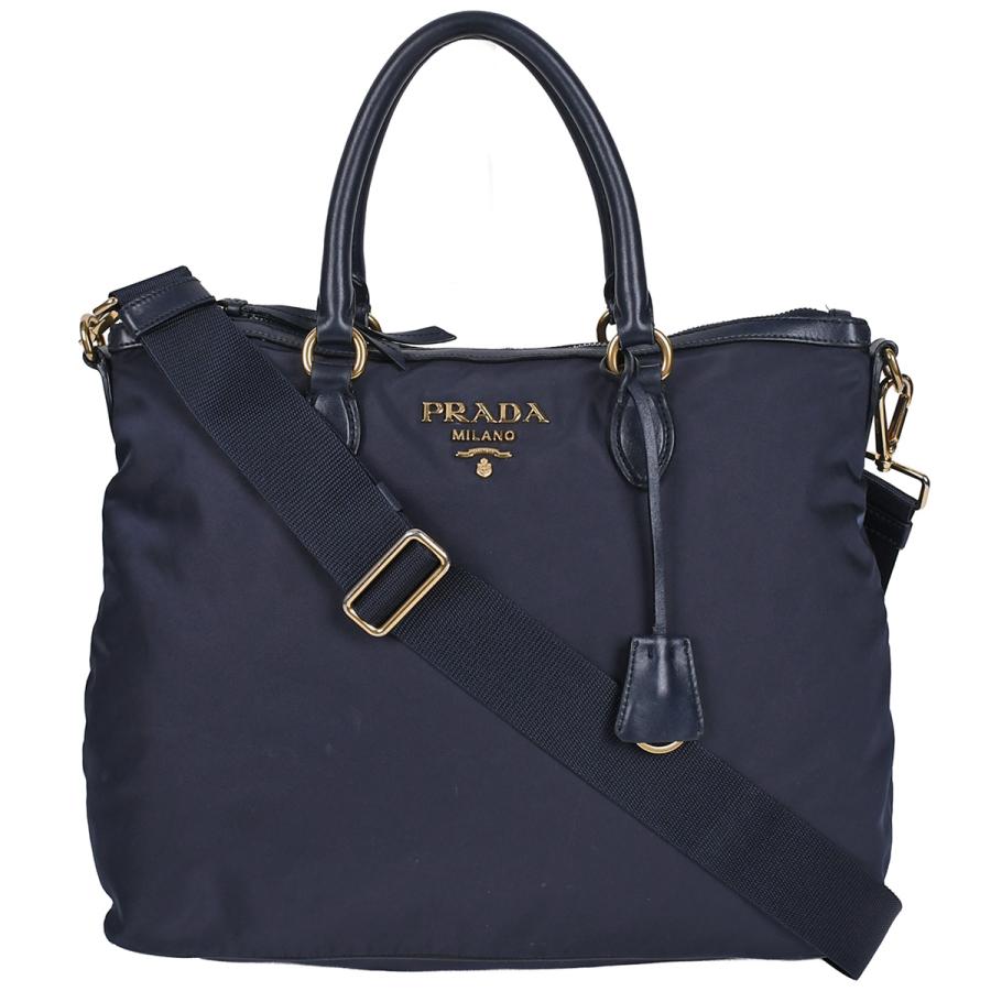 PRADA（プラダ） メタルロゴ 2way トートバッグ ショルダーバッグ 
