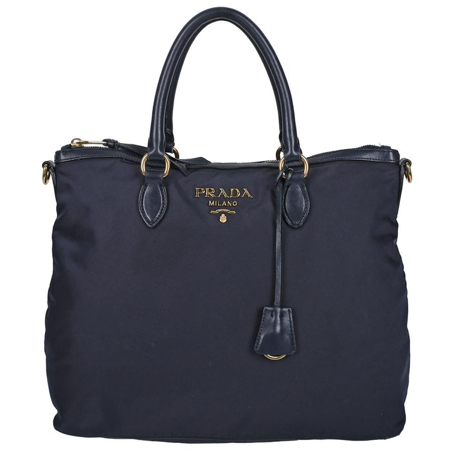 ✨美品✨プラダ ハンドバッグ 2way メタルロゴ ギャザー ナイロン レザー PRADA（プラダ） メタルロゴ 2way トートバッグ ショルダーバッグ