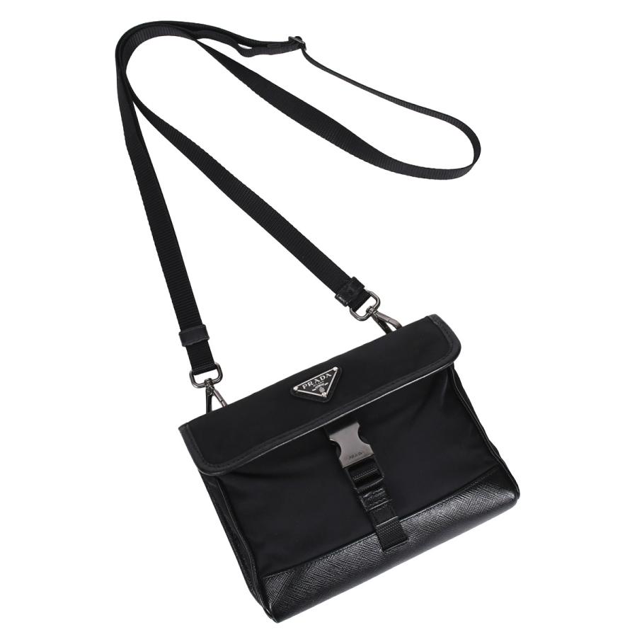 PRADA（プラダ） リナイロン サフィアーノレザー トライアングルロゴ