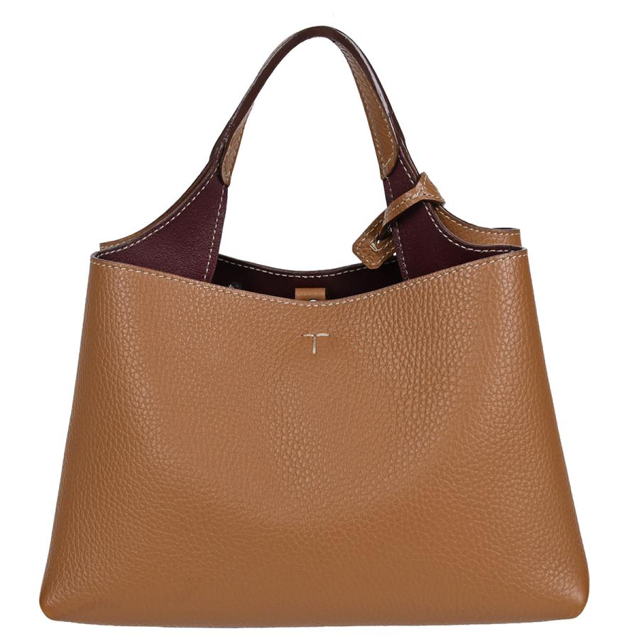 トッズ トートバッグ ハンドバッグ 2WAY ブラウン タイムレス TOD'S（トッズ） TOD'S Tタイムレス レザーバッグ マイクロ 2way