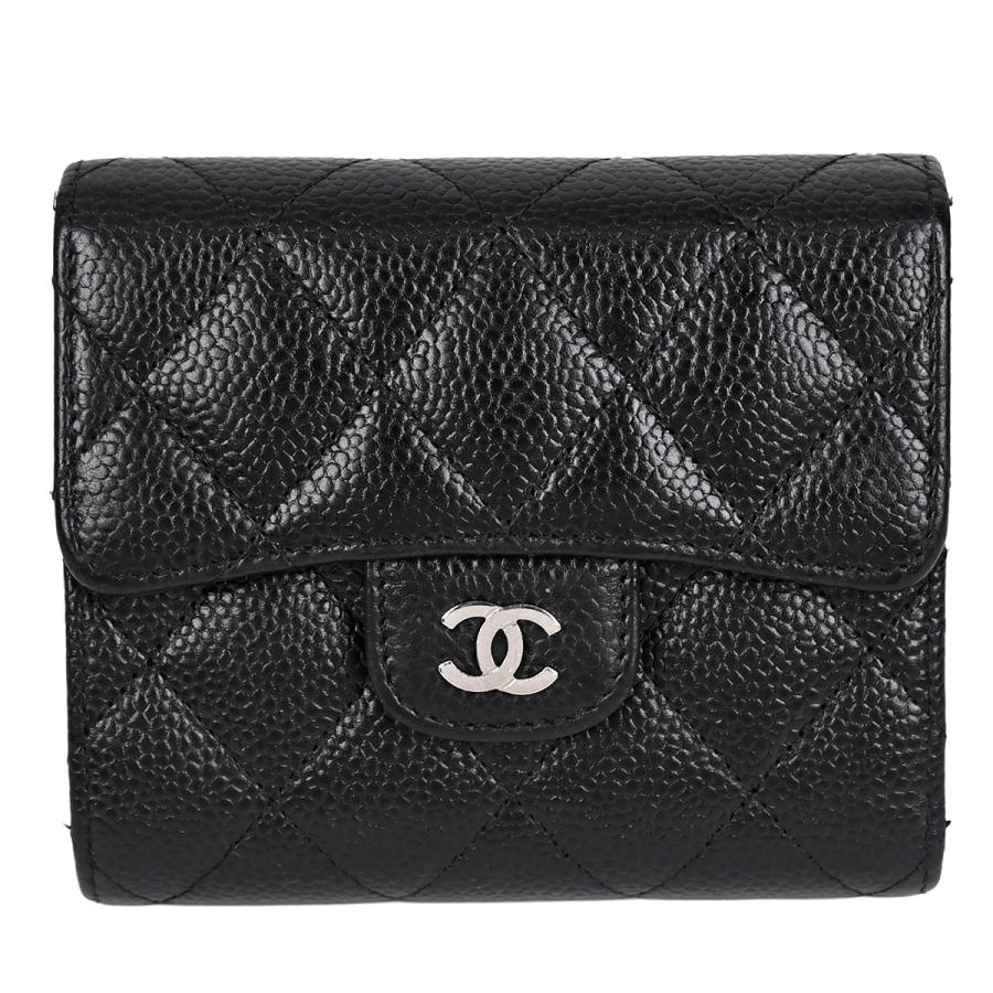 シャネル CHANEL クラシック キャビアスキン マトラッセ 三つ折り財布 CHANEL（シャネル） 三つ折り 財布 マトラッセ クラシック スモール