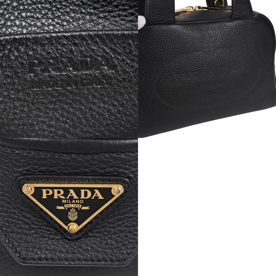 PRADA（プラダ） トップハンドルバッグ パンチングロゴ ミニ ボストン