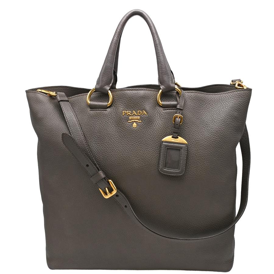PRADA（プラダ） メタルロゴ 2way トートバッグ ショルダーバッグ 
