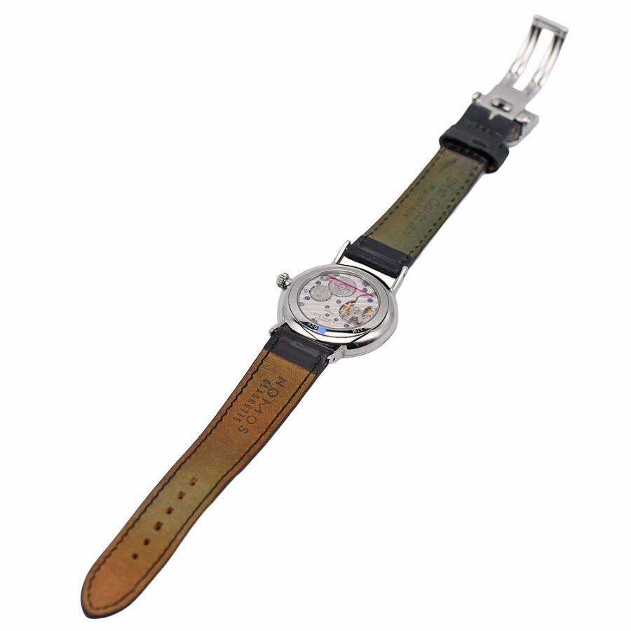 ノモス NOMOS ラドウィッグ 35mm メンズ 手巻き スモールセコンド SS/コードバンレザー ドイツ製 シルバー文字盤 LD1A2W2 新品同様の画像