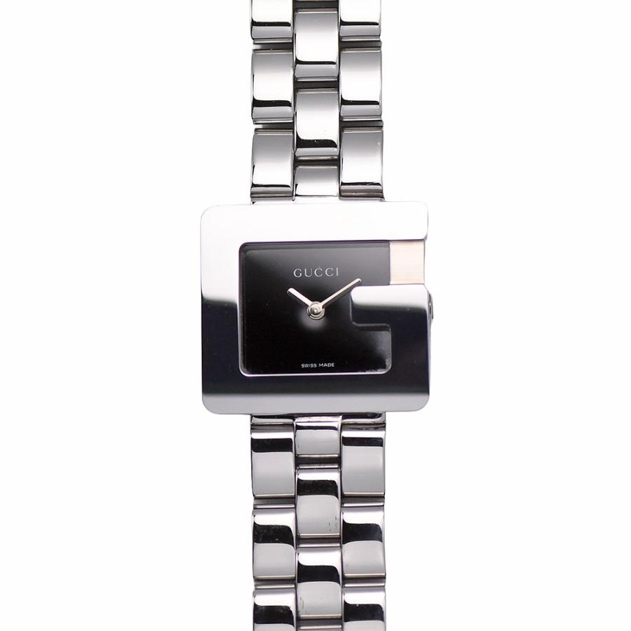 稼働品 GUCCI スクエア 3600L クォーツ ブラック文字盤 レディース