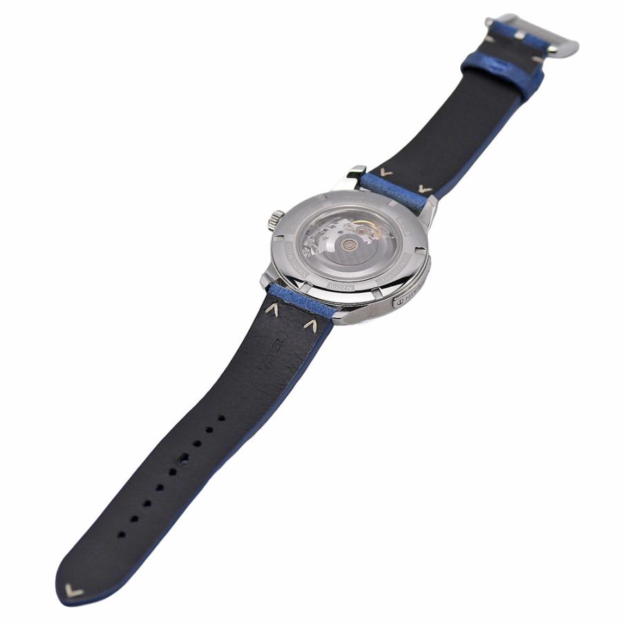 ノルケイン NORQAIN フリーダム 60 オートマティック 42mm メンズ 100m防水 SS/レザー ブルー文字盤 N2000S02A/A201/20LO.18S 中古の画像