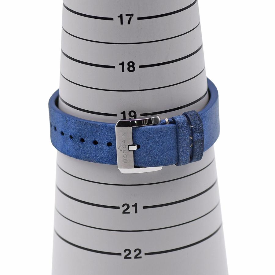 ノルケイン NORQAIN フリーダム 60 オートマティック 42mm メンズ 100m防水 SS/レザー ブルー文字盤 N2000S02A/A201/20LO.18S 中古の画像