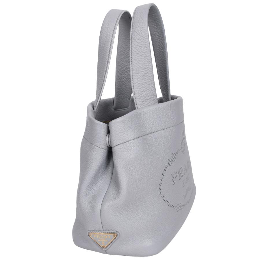 【未使用】トライアングル プレートロゴ トートバッグ PRADA（プラダ） パンチングロゴ トートバッグ ハンドバッグ