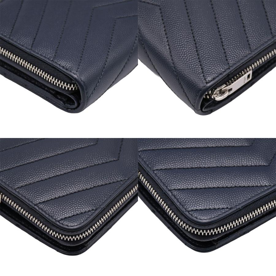 SAINT LAURENT サンローラン PARIS コンパクト ジップウォレット 二