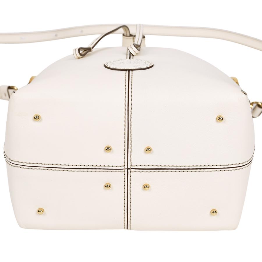 【ポロリ 】TOD'S トッズ Gライン トートバッグ 白 肩掛け可 TOD'S（トッズ） ショルダーバッグ 巾着バッグ クロスボディバッグ