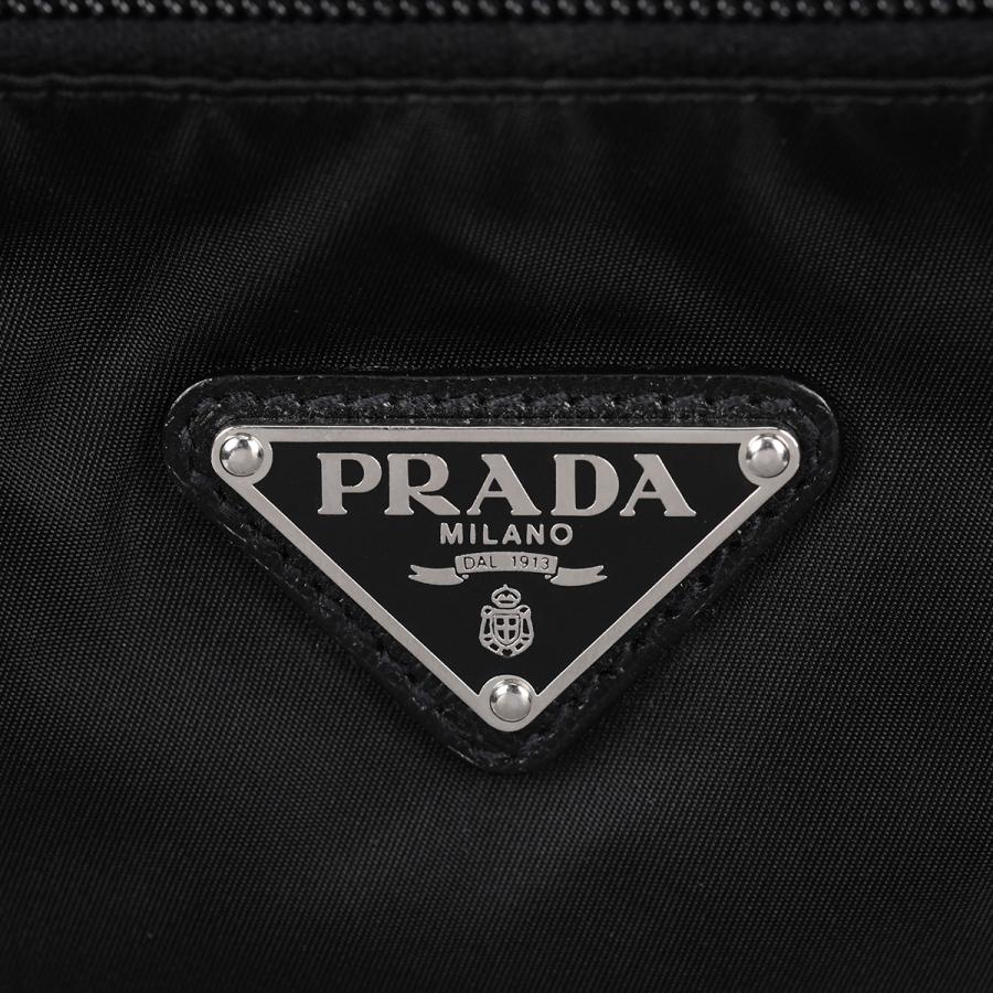 プラダ PRADA トライアングルロゴ ボストンバッグ トラベルバッグ ダッフルバッグ トート ショルダー ナイロン サフィアーノレザー ブラック VA0561_6