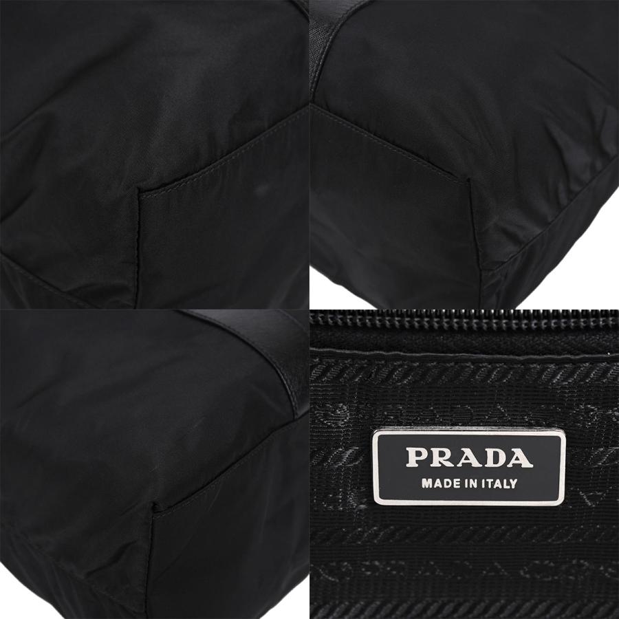 プラダ PRADA トライアングルロゴ ボストンバッグ トラベルバッグ ダッフルバッグ トート ショルダー ナイロン サフィアーノレザー ブラック VA0561_7
