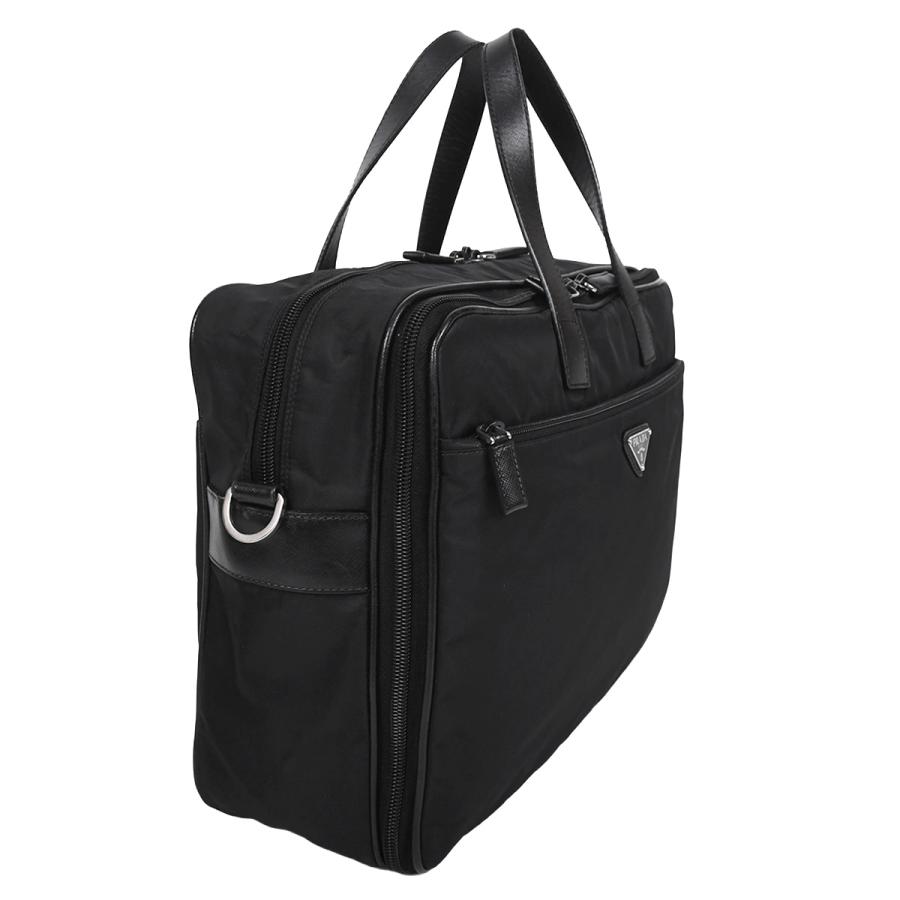プラダ トライアングルロゴ ナイロン ビジネスバッグ トラベルバッグ ブラック PRADA（プラダ） トライアングルロゴ 2way ビジネスバッグ ブリーフ