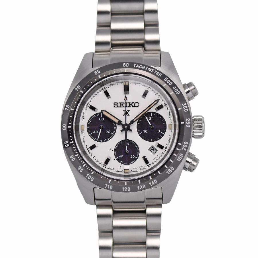 【中古美品】セイコー プロスペックス SBDL085 人気のホワイト パンダ SEIKO（セイコー） プロスペックス スピードタイマー ソーラー クロノ