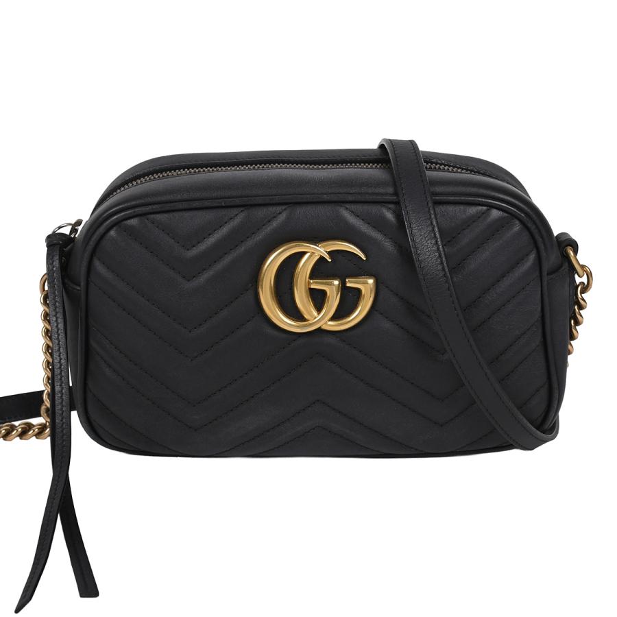 GUCCI GGマーモント キルティング スモール ショルダーバッグ ブラック GUCCI（グッチ） GUCCI GGマーモント スモール ショルダーバッグ