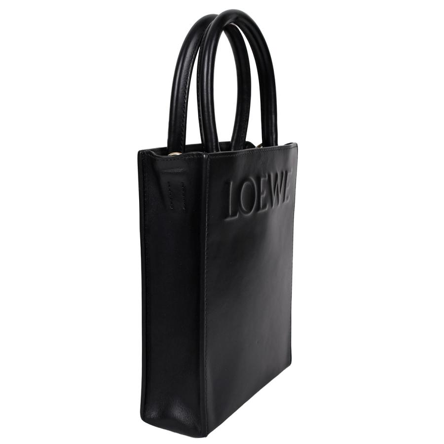ロエベ LOEWE スタンダード  A5 トート 2way ハンドバッグ ショルダーバッグ ロゴ レザー ブラック 黒 A933S30X01の画像