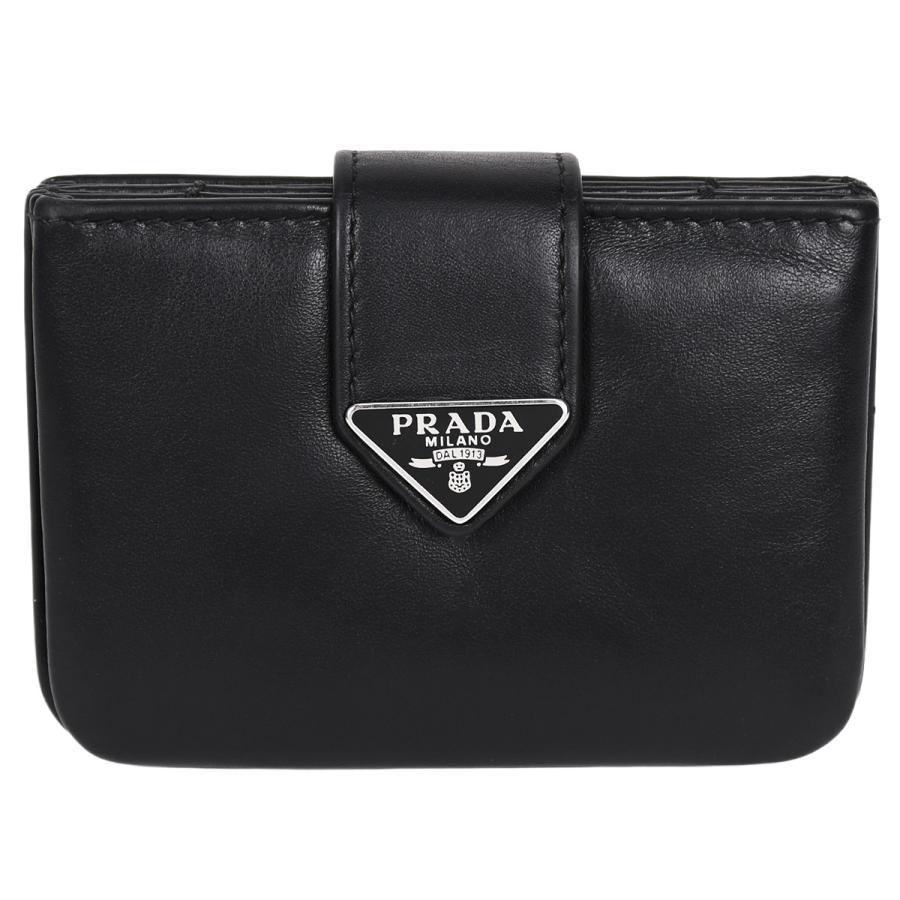 未使用級✨PRADA 名刺入れ カードケース レザー トライアングルロゴ 現行 PRADA（プラダ） トライアングルロゴ アコーディオン カードケース