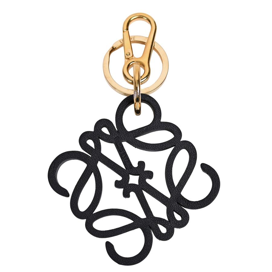 LOEWE アナグラム バッグチャーム キーリング ブラック LOEWE（ロエベ） アナグラム チャーム キーリング キーホルダー バッグ