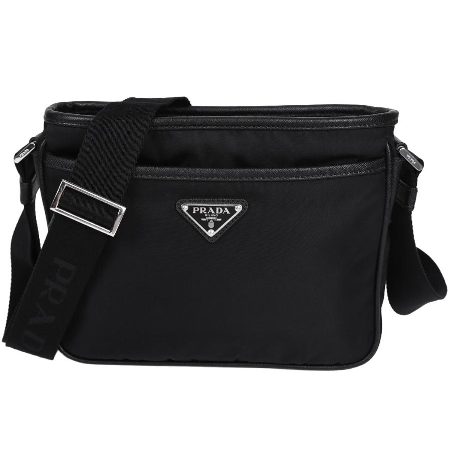 PRADAプラダ カメラバッグ ショルダーバッグ 三角ロゴ 黒 ナイロン レザー PRADA（プラダ） トライアングルロゴ ショルダーバッグ 斜め掛け