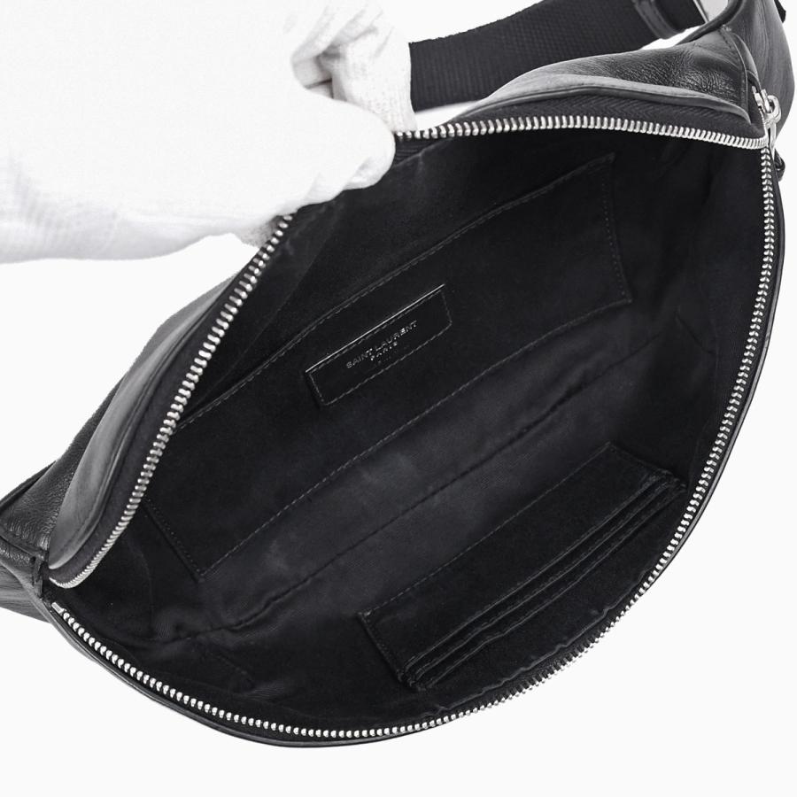 サンローラン SAINT LAURENT クラシック ボディバッグ ベルトバッグ ウエストバッグ メンズ レディース レザー 黒 ブラック 505671_5