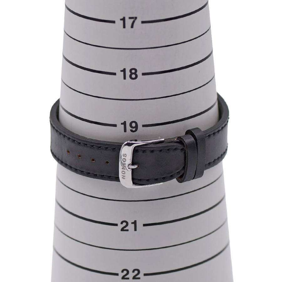 ノモス NOMOS ラドウィッグ 35mm メンズ 手巻き スモールセコンド SS/コードバンレザー ドイツ製 シルバー文字盤 LD1A2W2 中古の画像