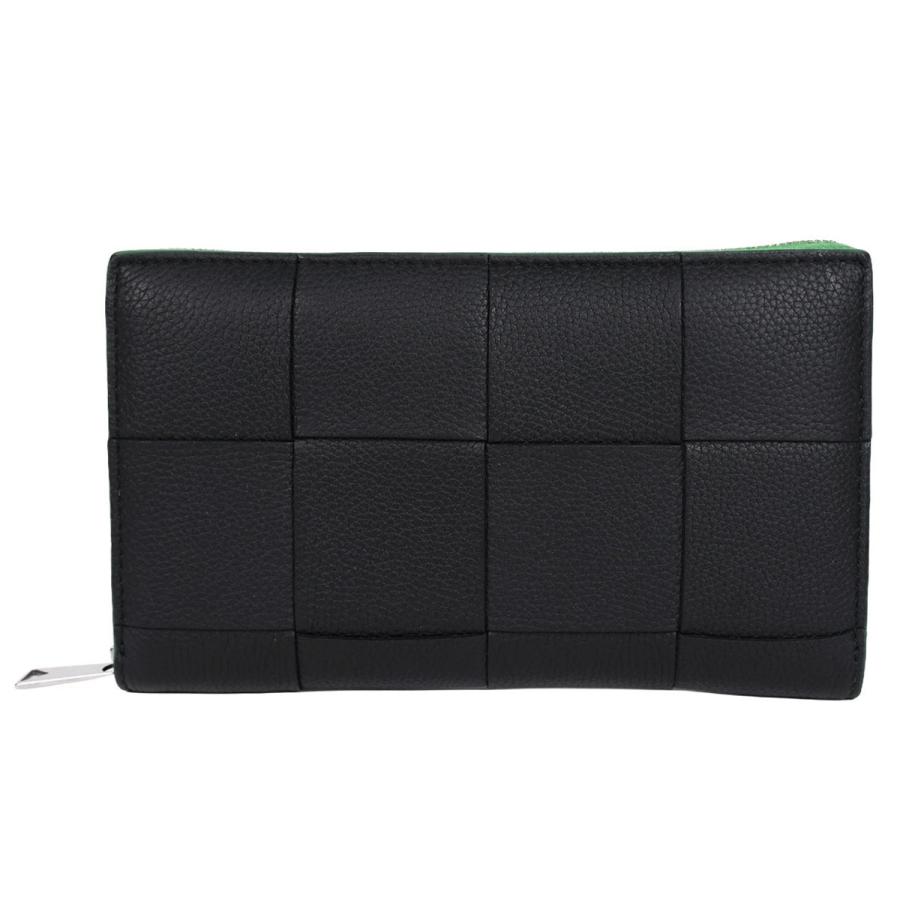 BOTTEGA VENETA 財布 ラウンドジップ マキシイントレチャート 黒 BOTTEGA VENETA（ボッテガ・ヴェネタ） マキシイントレチャート