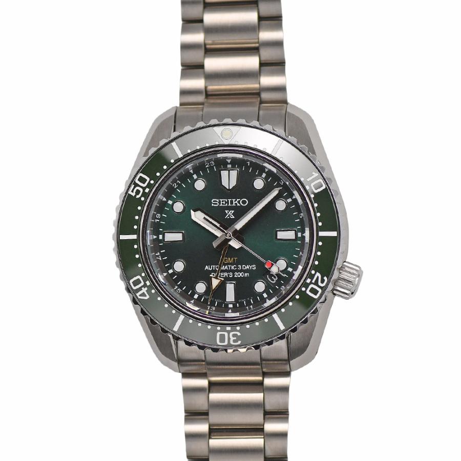 セイコー SEIKO 腕時計 プロスペックス ダイバー スキューバ SBEJ009/6R54-00D0 ダイバーズ 1968 ヘリテージ GMT デイト 夜光インデックス 夜光針 サンレイ グリーン文字盤 SS セラミック 自動巻き 【中古】 SEIKO（セイコー） プロスペックス ダイバースキューバ メカニカル