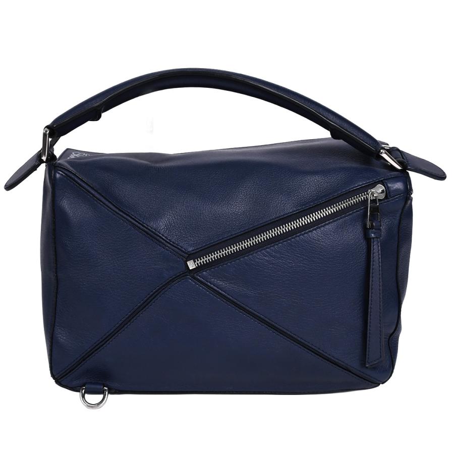 美品 LOEWE ロエベ パズル 2WAY バッグ レザー ネイビー アナグラム LOEWE（ロエベ） アナグラム パズルバッグ ミディアム 2way