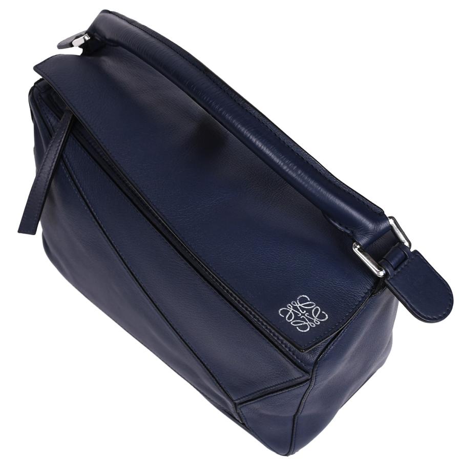 美品 LOEWE ロエベ パズル 2WAY バッグ レザー ネイビー アナグラム LOEWE（ロエベ） アナグラム パズルバッグ ミディアム 2way