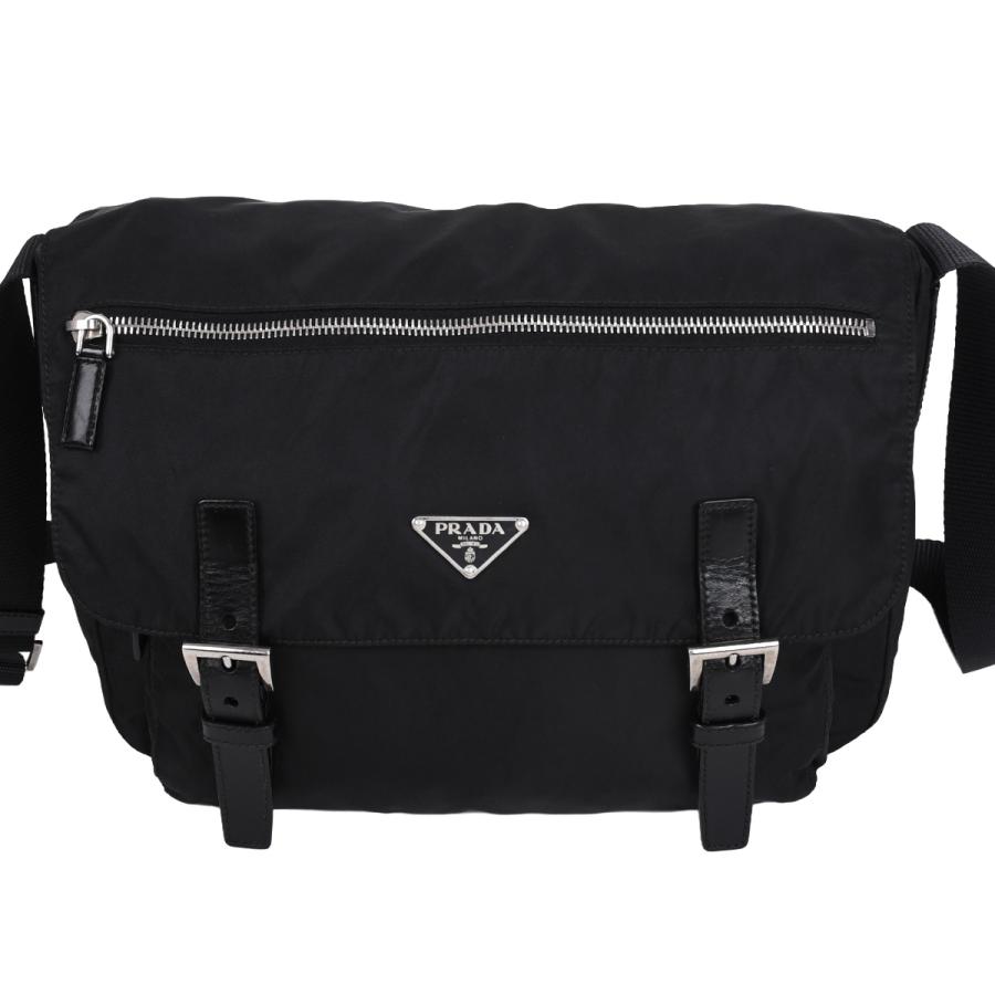 プラダ ショルダーバッグ PRADA メッセンジャーバッグ B6671 黒 PRADA（プラダ） トライアングルロゴ ショルダーバッグ メッセンジャー