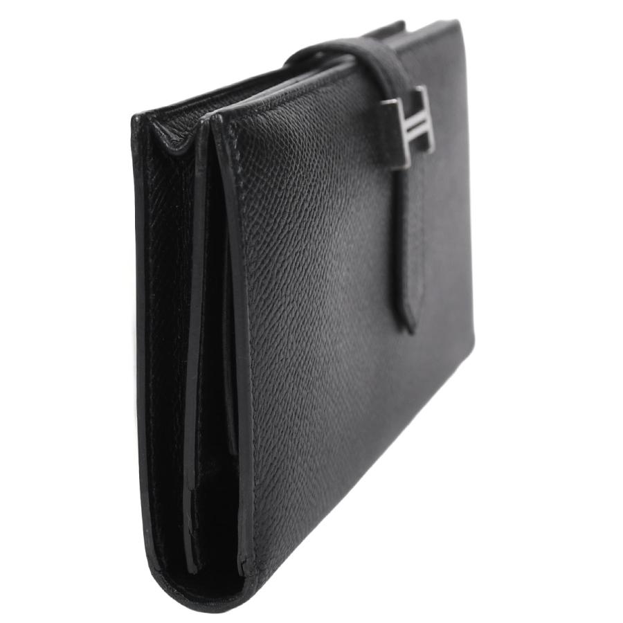 【美品】エルメス ベアン スフレ 二つ折り長財布 エプソン ブラック HERMES（エルメス） ベアンスフレ 二つ折り 長財布 レディース メンズ