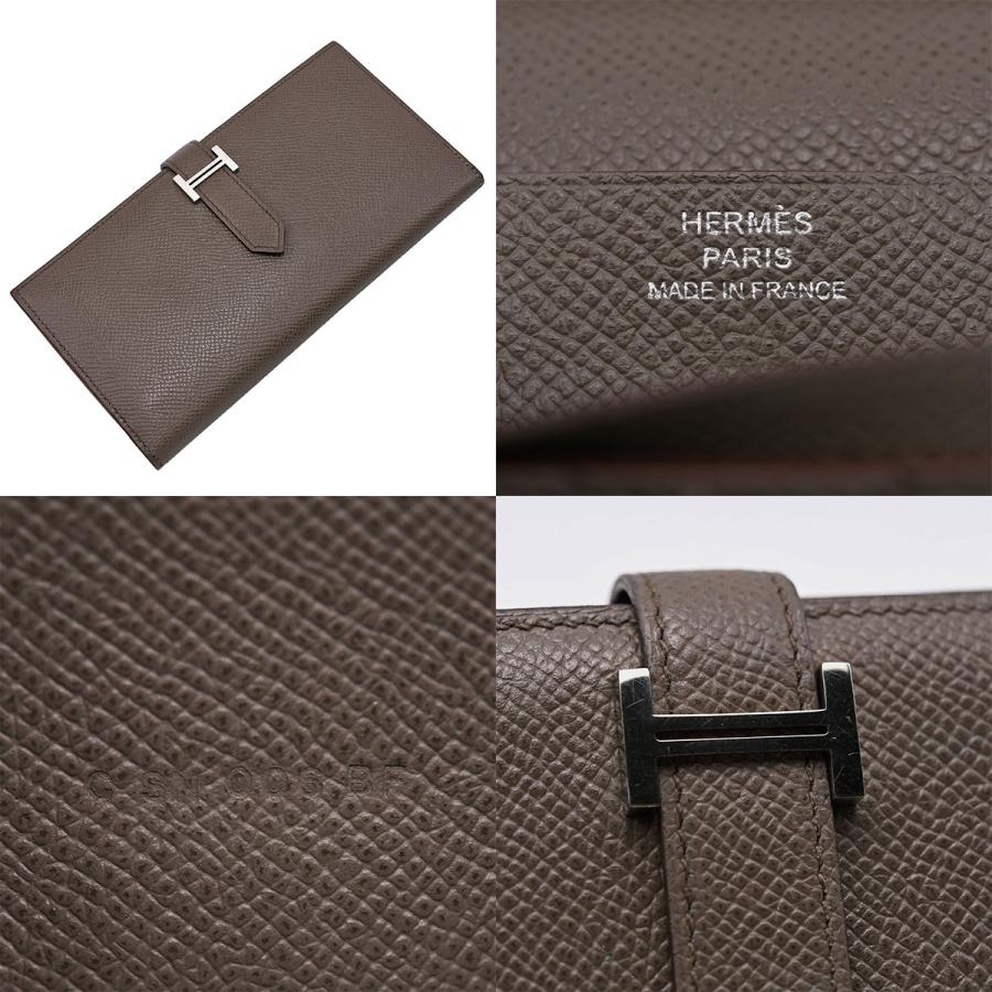 HERMES（エルメス） ベアンスフレ 二つ折り 長財布 Hロゴ ウォレット 