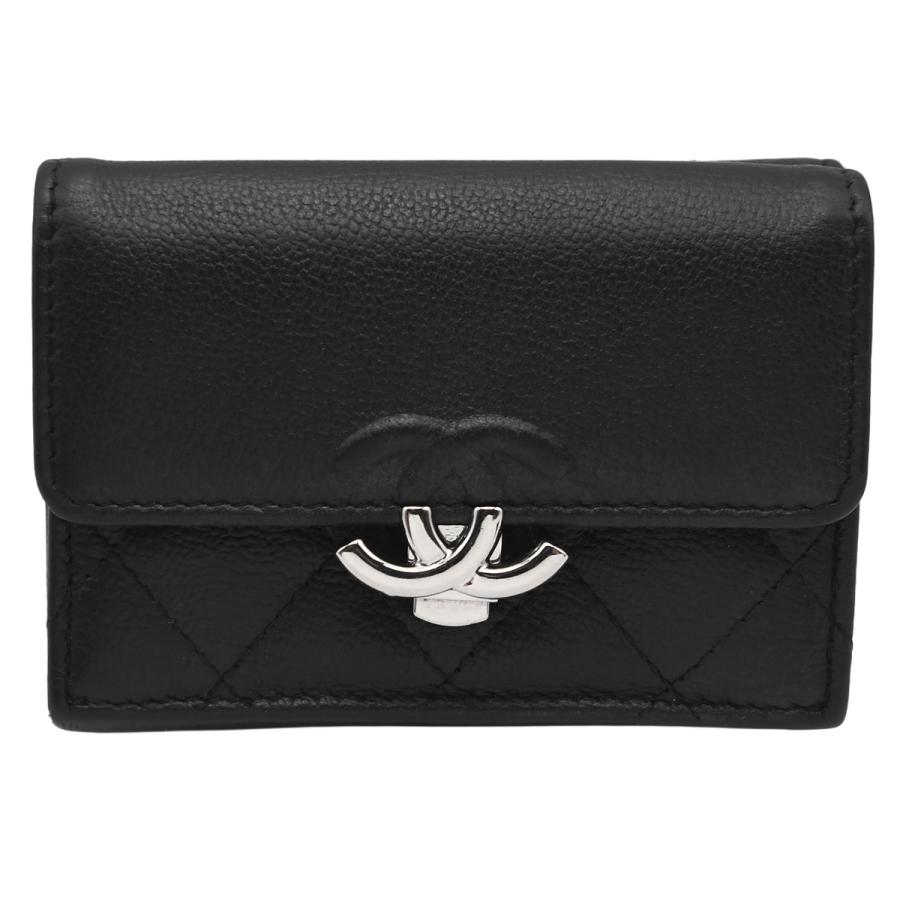 【美品✨️】CHANEL ココボタン ダブルフラップ 三つ折財布 ウォレット 箱付 CHANEL（シャネル） ダブルココ マトラッセ クラシック スモール