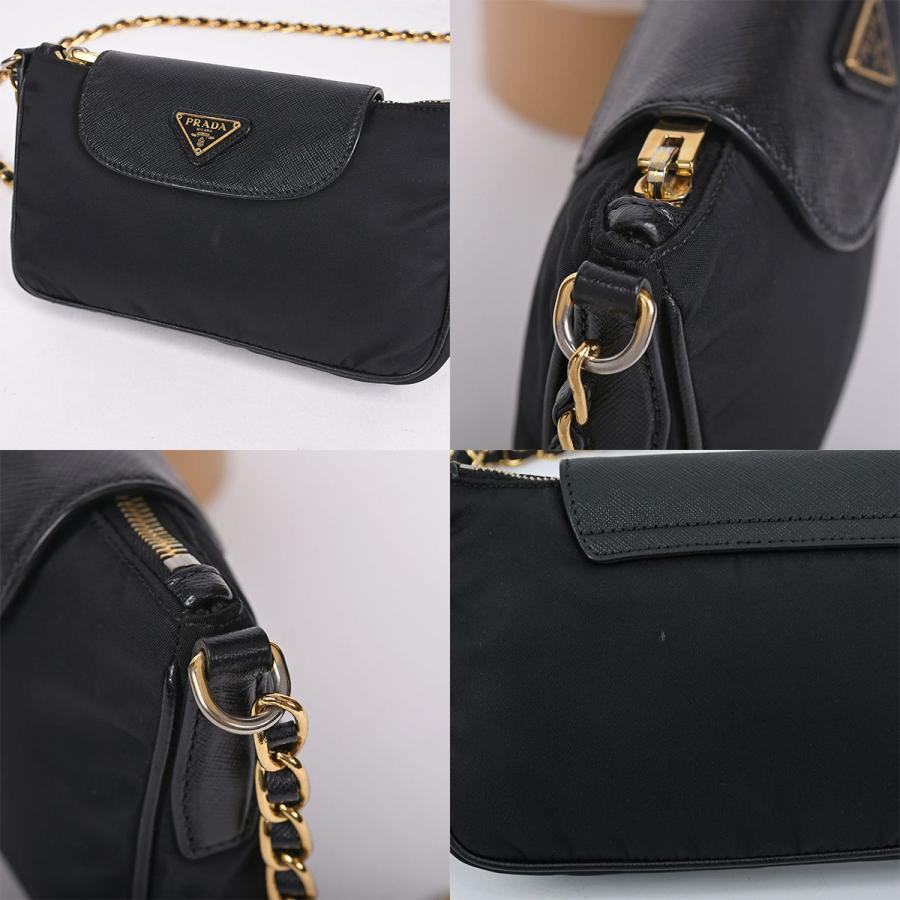PRADA（プラダ） トライアングルロゴ チェーン ショルダーバッグ