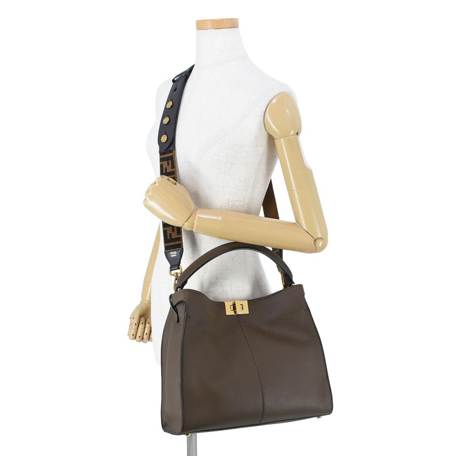 K9387 フェンディ 2way ピーカブー エックスライトフィット ブラウン FENDI（フェンディ） ピーカブー エックスライト 2way ハンドバッグ