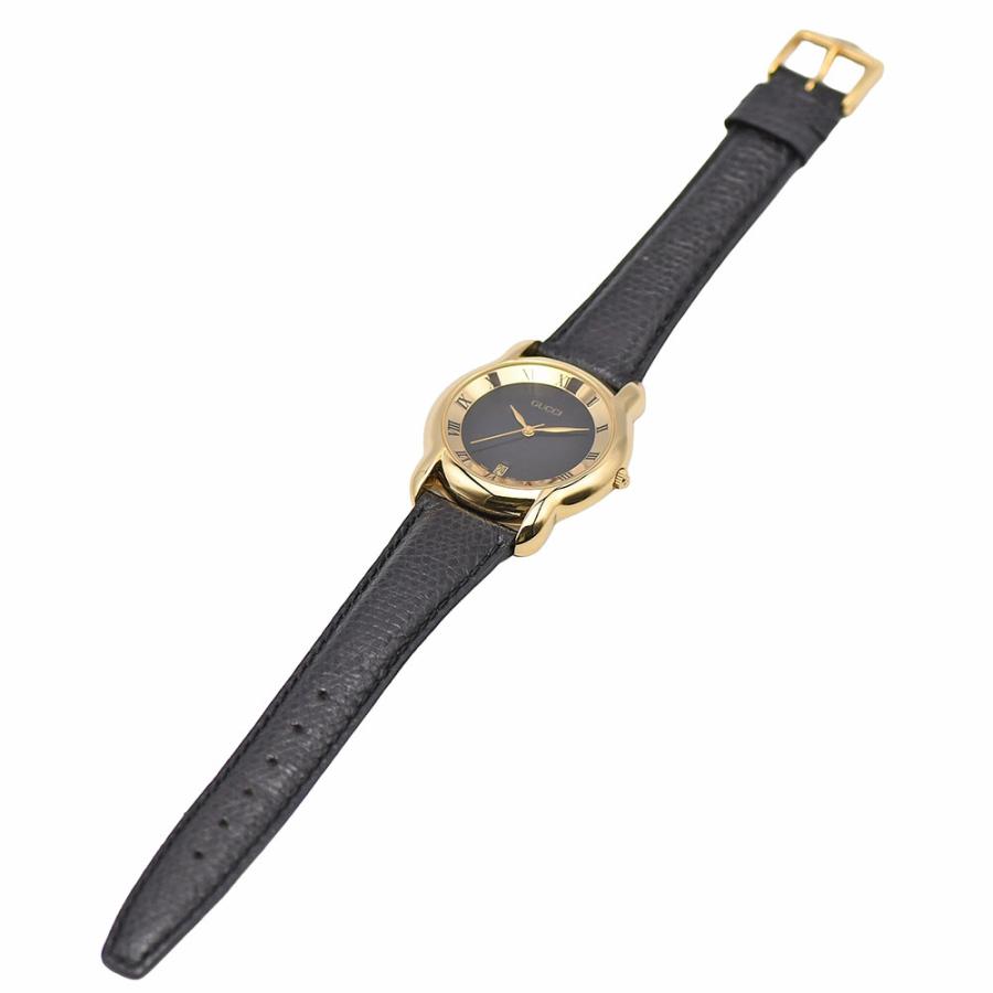 GUCCI（グッチ） 5100M メンズ クォーツ ラウンド GP/レザー ゴールド