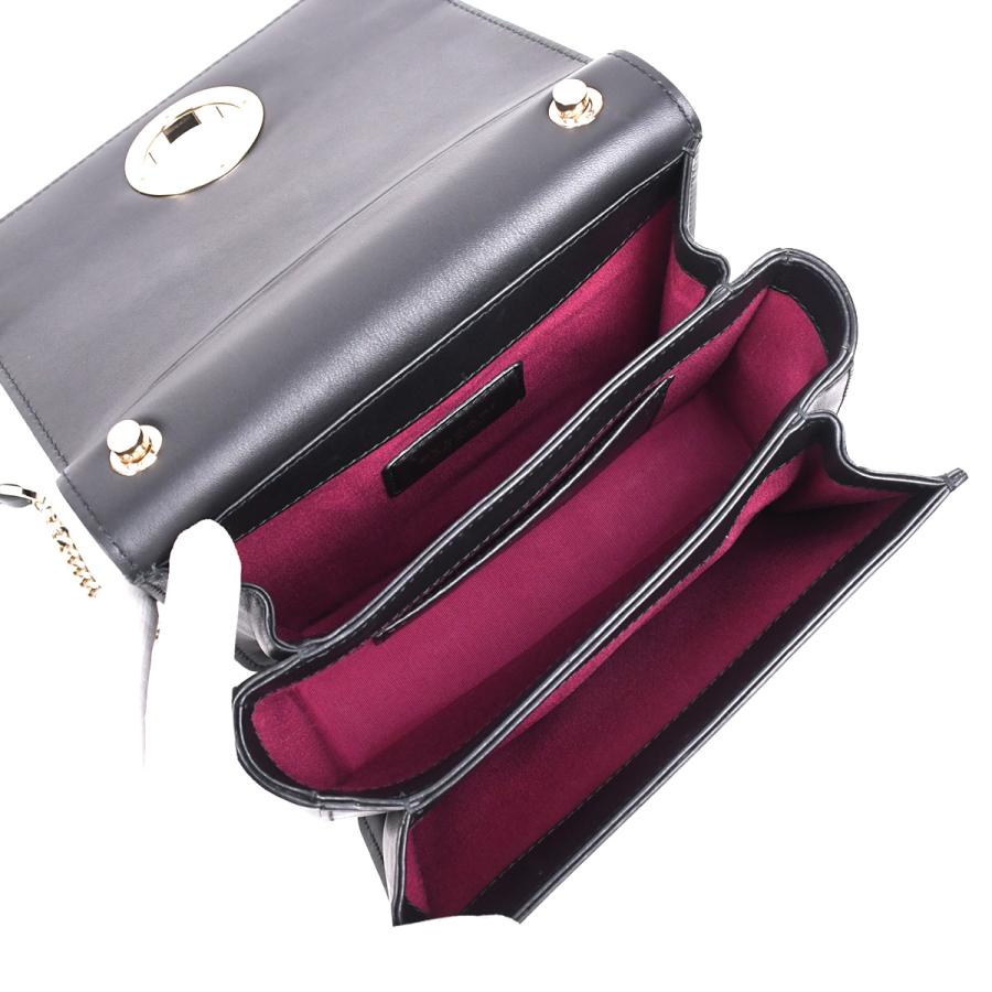 極美品　ＢＶＬＧＡＲＩ ブルガリ　ショルダーバッグ　 斜め掛け ヘリンボーン　黒 BVLGARI（ブルガリ） ブルガリブルガリ チェーンショルダーバッグ
