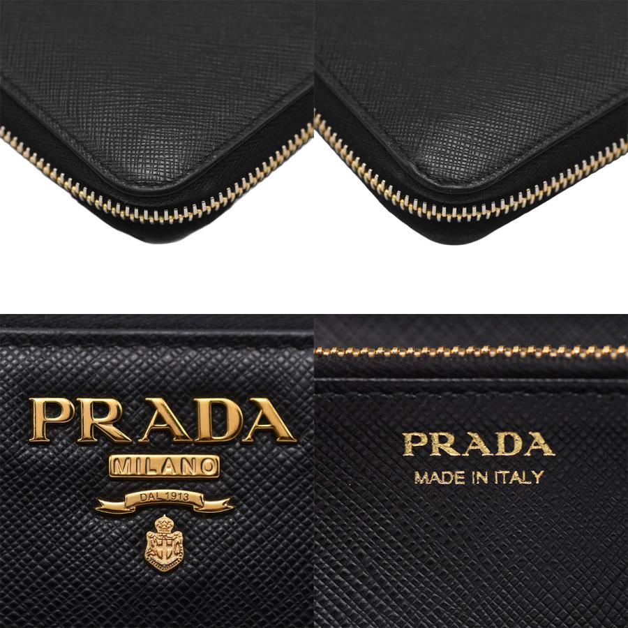 PRADA（プラダ） メタルロゴ ラウンドファスナー ジップアラウンド 長 