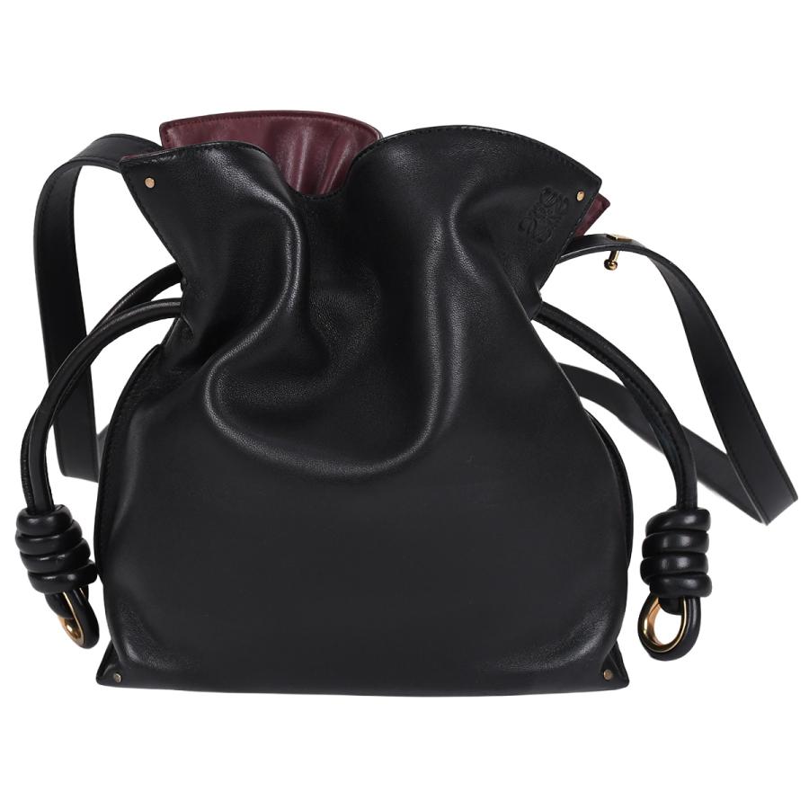LOEWE ショルダーバッグ　ブラック　レザー　アナグラム LOEWE（ロエベ） アナグラム フラメンコ ノット スモール ショルダー