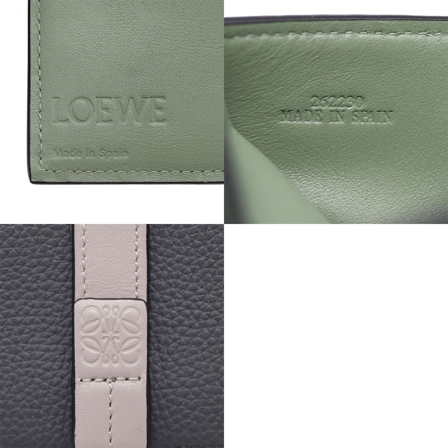 LOEWE 三つ折り財布 グレー×ライトブルー　トライフォールド ウォレット LOEWE（ロエベ） トライフォールド ウォレット 三つ折り財布 ミニ財布