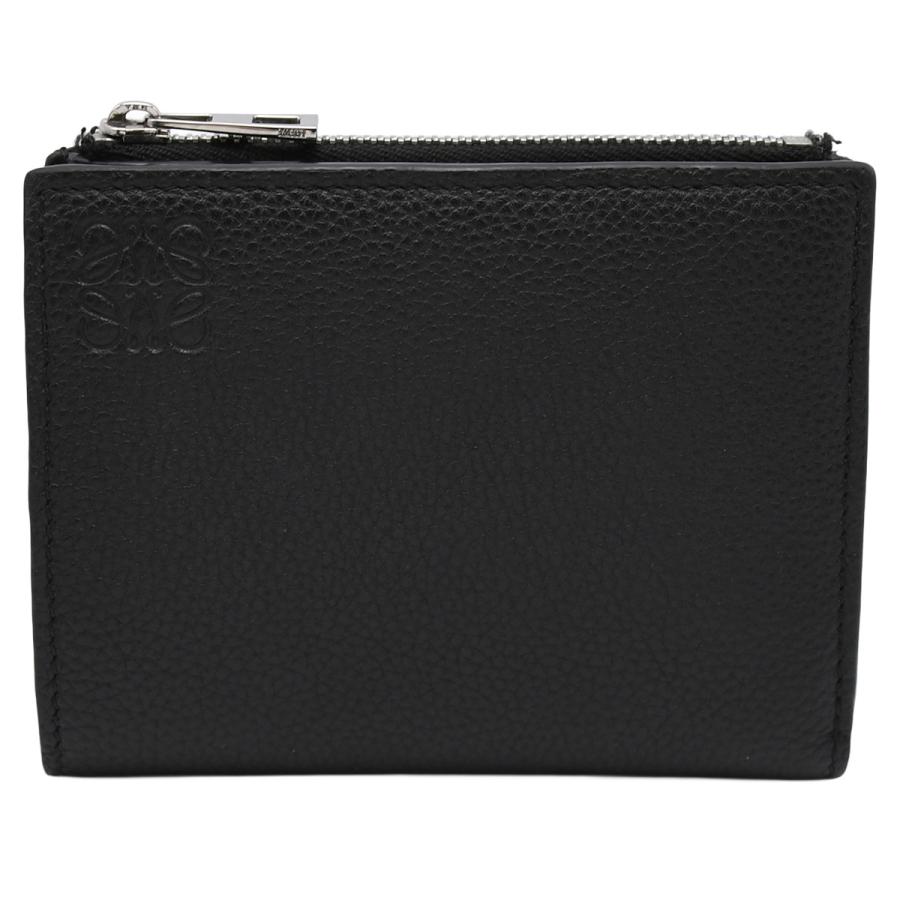ロエベ　アナグラム　ケース　小銭入れ　財布　ミニウォレット　黒　シルバー LOEWE（ロエベ） アナグラム スリム コンパクト ウォレット 二つ折り