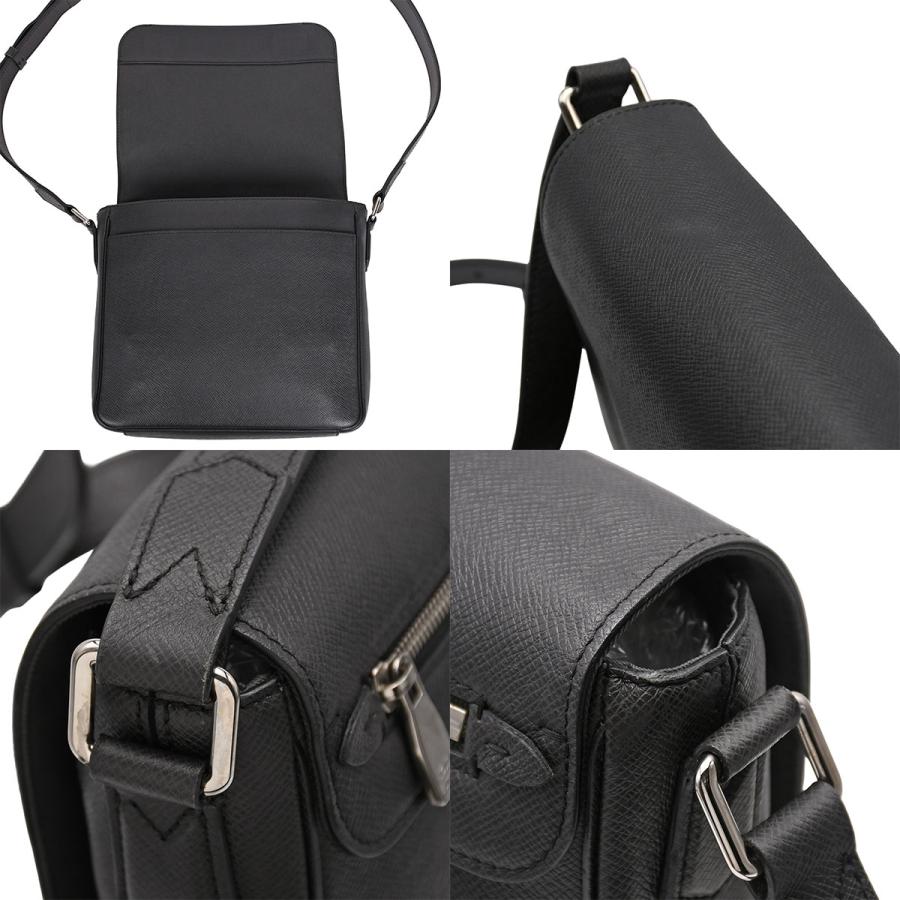 ルイヴィトン アンドレイ タイガ ロマン メッセンジャー レザー ブラック LOUIS VUITTON（ルイ・ヴィトン） タイガ ロマンPM ショルダーバッグ