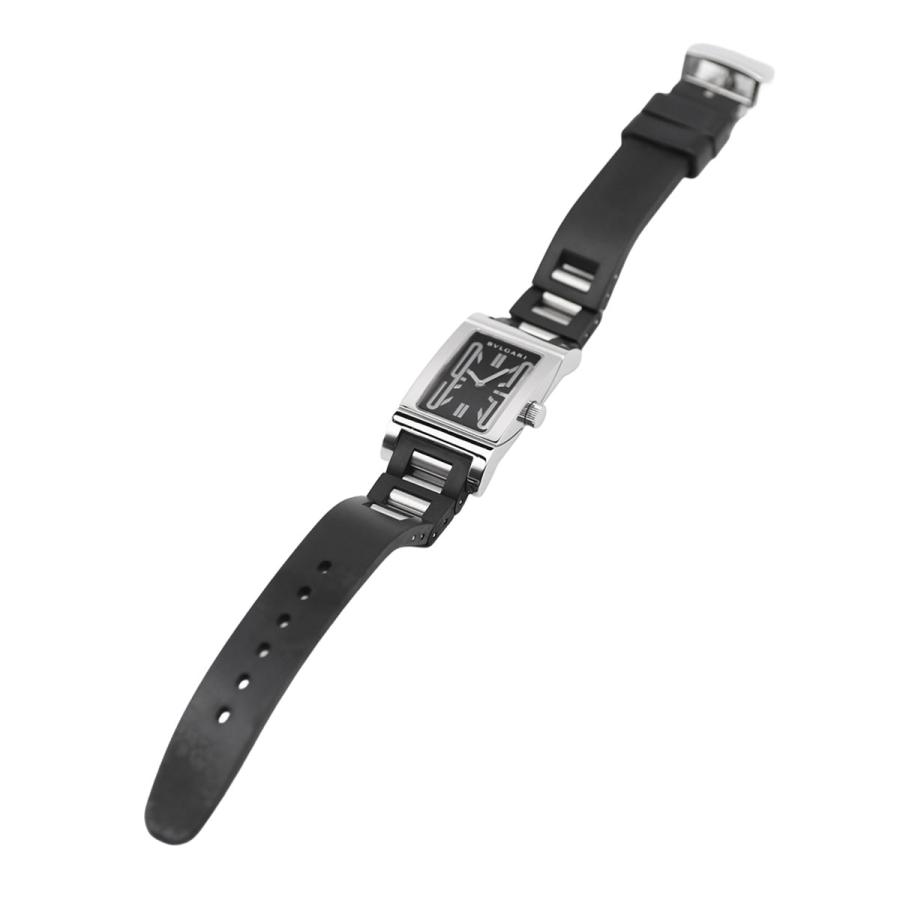 ブルガリ レッタンゴロ RT39S ラバー QZ ブラック 黒 レディース 時計 BVLGARI（ブルガリ） レッタンゴロ レディース クォーツ SS ラバー