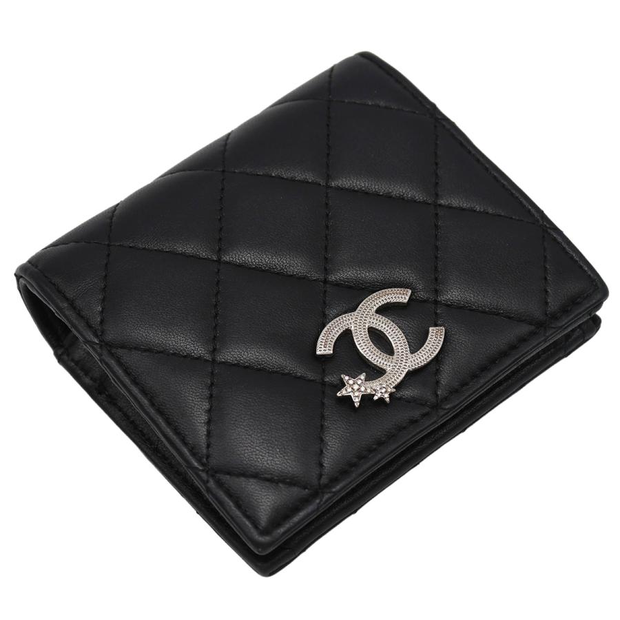 CHANEL（シャネル） マトラッセ 二つ折り 財布 ココマーク スター