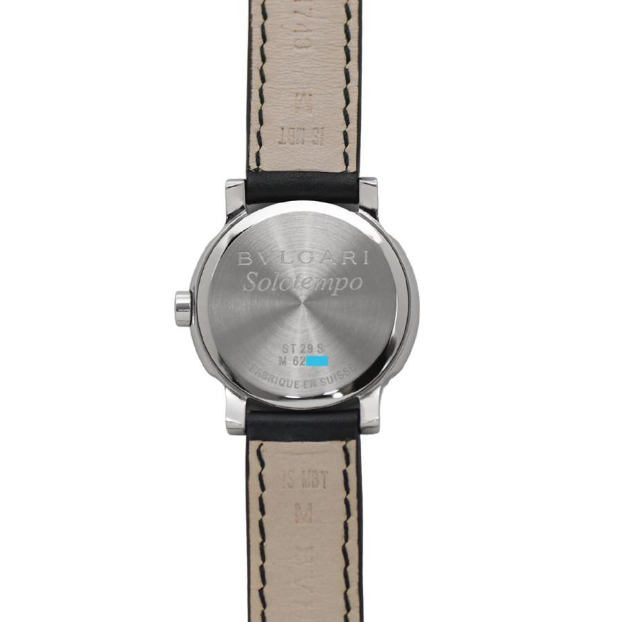 ブルガリ　ＢＶＬＧＡＲＩ　ソロテンポ　ＳＴ２９Ｓ　ブルー文字盤　ＳＳｘ革ベルト BVLGARI（ブルガリ） ソロテンポ 29mm レディース クォーツ デイト SS